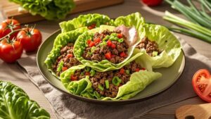 Ground Beef Lettuce Wraps